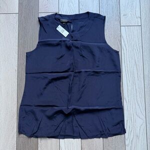 Talbots Navy Sleeveless Blouse